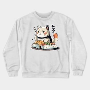 Sly Sushi Cat Crewneck Sweatshirt